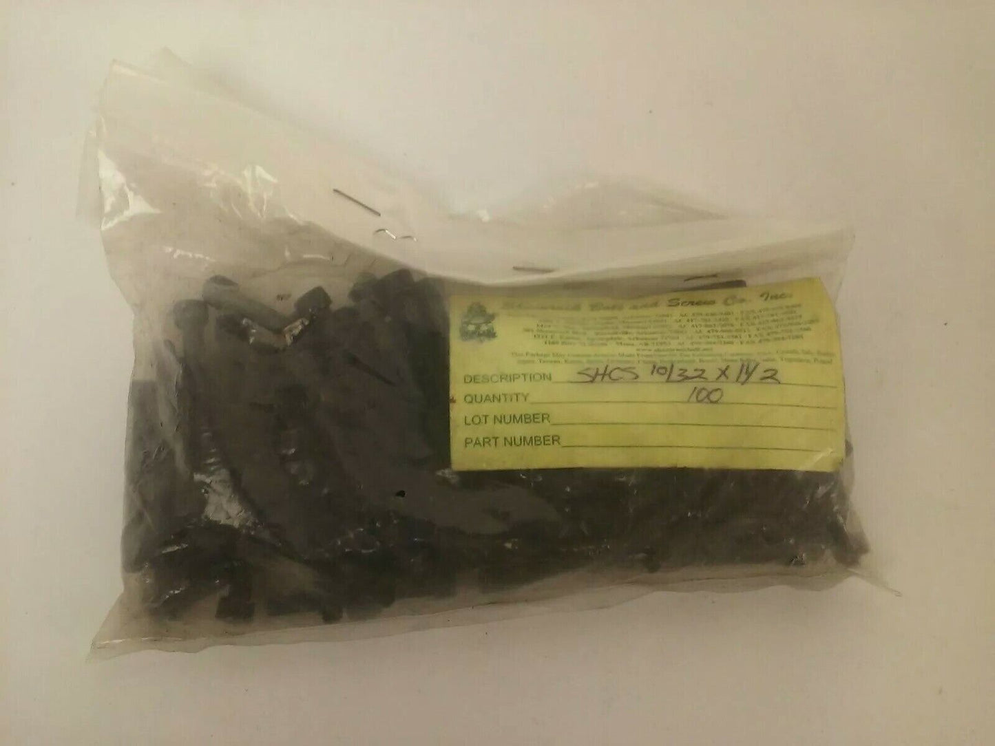 SHAMROCK BOLT & SCREW CO. INC. SHCS 10/32 X 1 1/2'' ,QTY 100, BOLT ALLEN HEAD