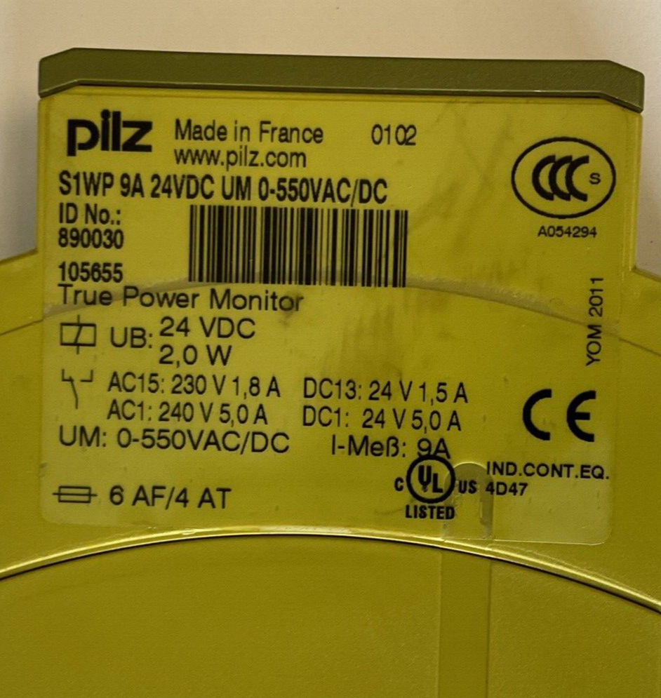 PILZ S1WP 9A 24VDC UM 0-550VAC/DC TRUE POWER MONITOR SAFETY RELAY