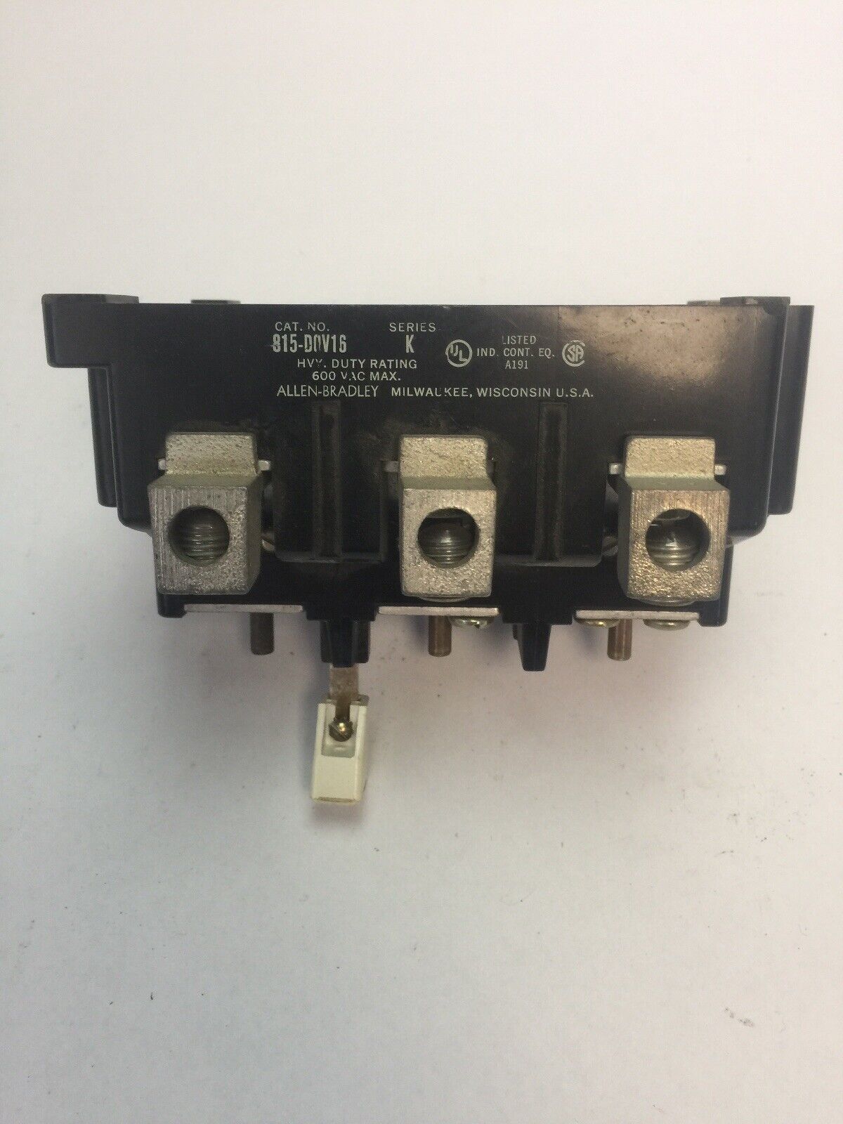 ALLEN BRADLEY 815-DOV16 OVERLOAD RELAY 600VAC SERIES K *NO HEATERS*