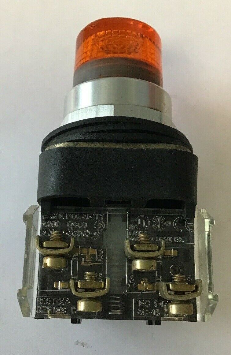 ALLEN BRADLEY 800T-QA24 ORANGE PUSH BUTTON SER T 24V AC/DC