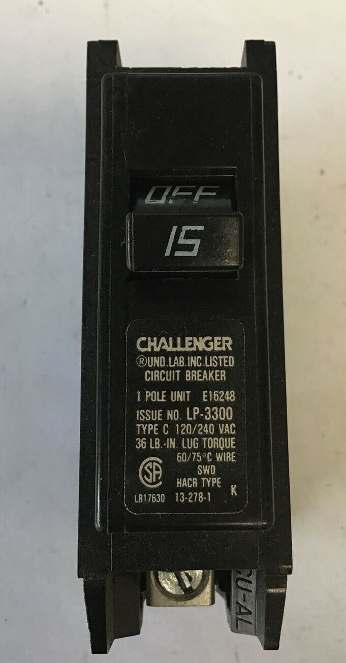 CHALLENGER/SYLVANIA C115 CIRCUIT BREAKER TYPE C CLASS CTL***LOTOF10***