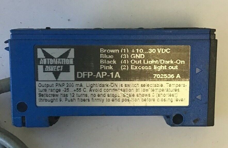 AUTOMATION DIRECT DFP-AP-1A FIBER OPTIC AMPLIFIER 30VDC