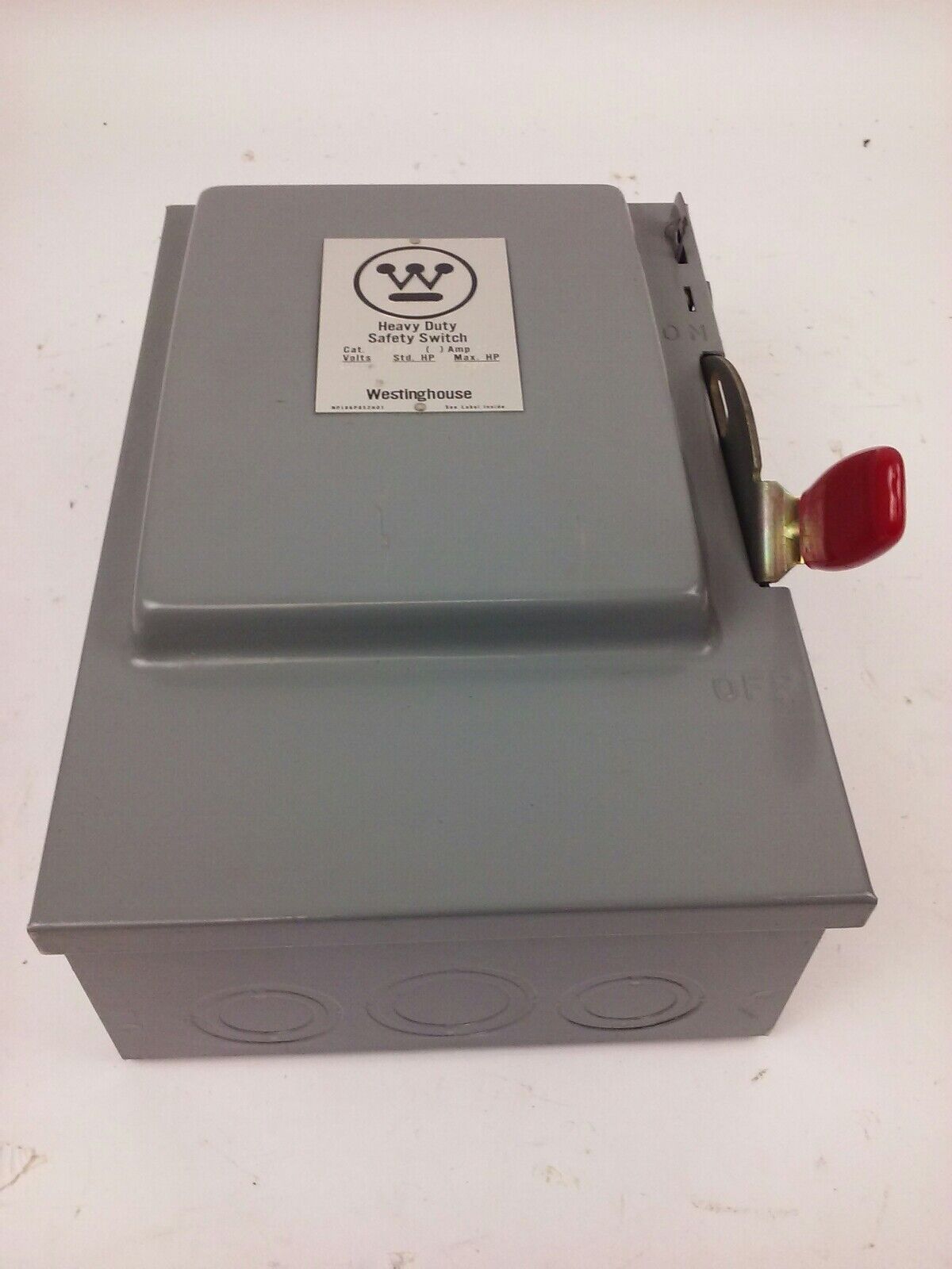 WESTINGHOUSE HU-322 SAFETY SWITCH 60A, 240V, 3P, NON FUSIBLE, 15-30 H.P., NEW