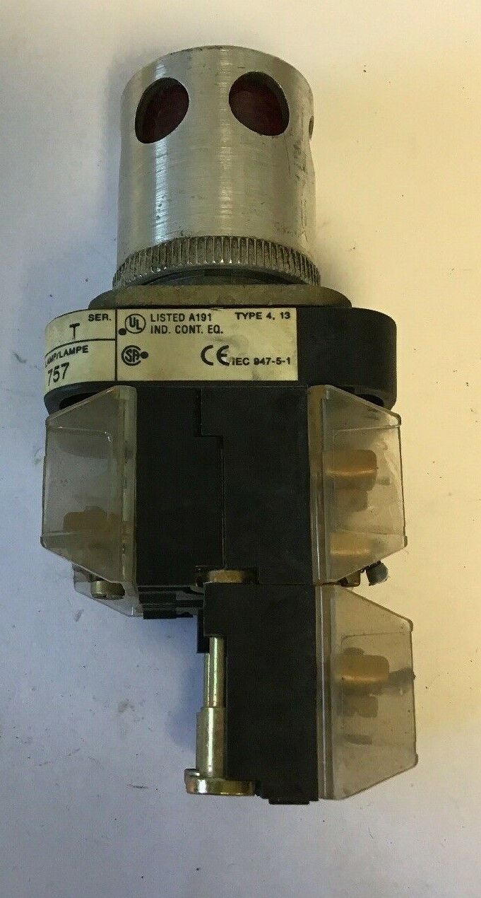 ALLEN BRADLEY 800T-QB24 SER T 24VAC/VDC PUSH BUTTON RED