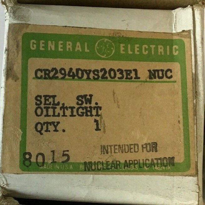 GENERAL ELECTRIC CR290YS203E1 NUC SELECTOR SWITCH 600V