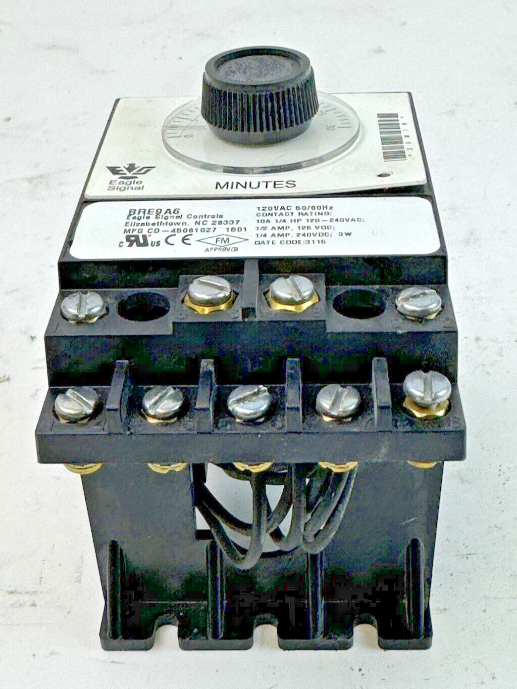 EAGLE SIGNAL - BRE9A6 - ELECTRONIC RESET TIMER - 04640506P - 240VAC, 10A, 1/4 HP
