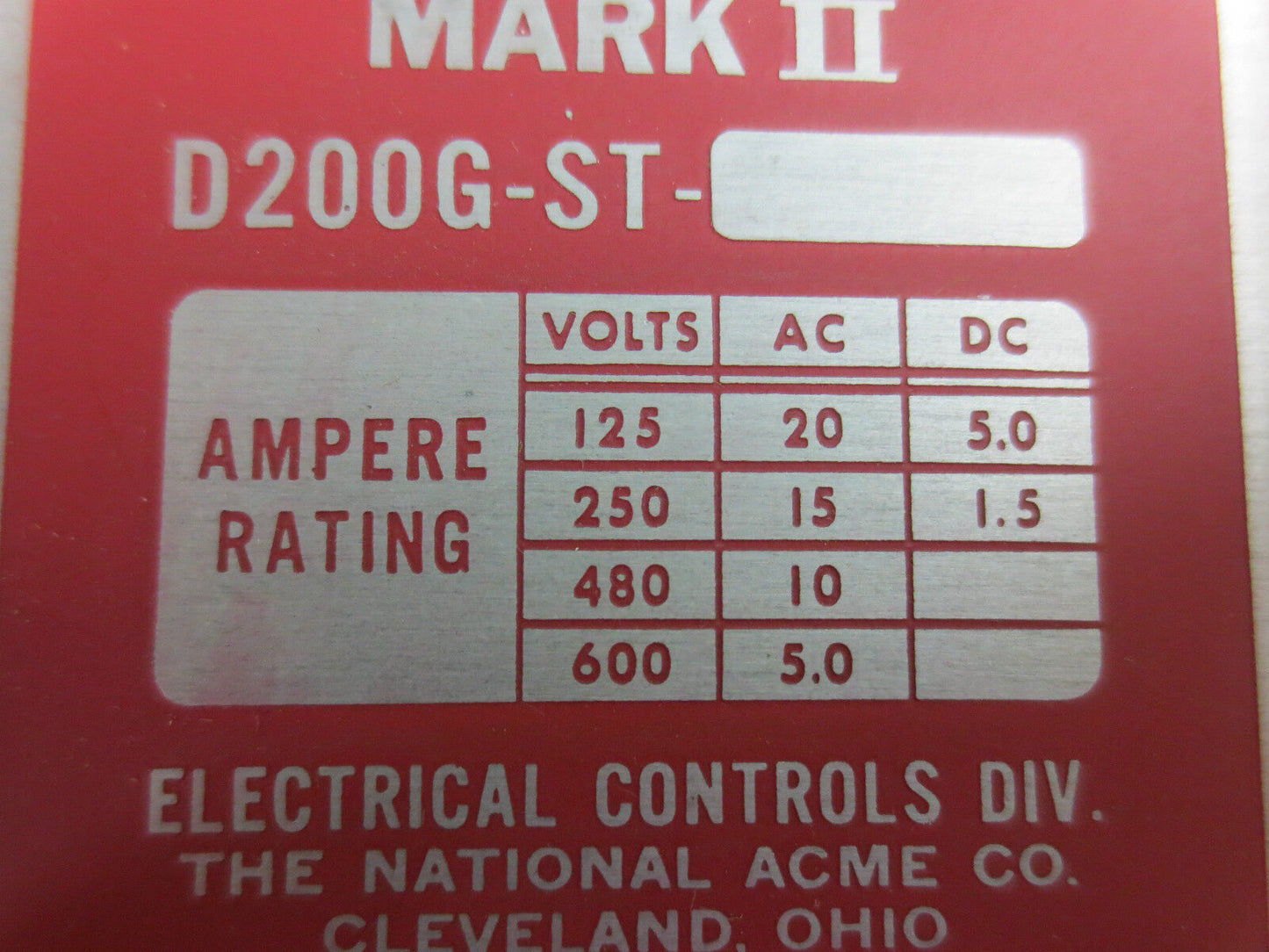 NAMCO D-200G-ST SNAP-LOCK MARK II LIMIT SWITCH - NEW SURPLUS in BOX