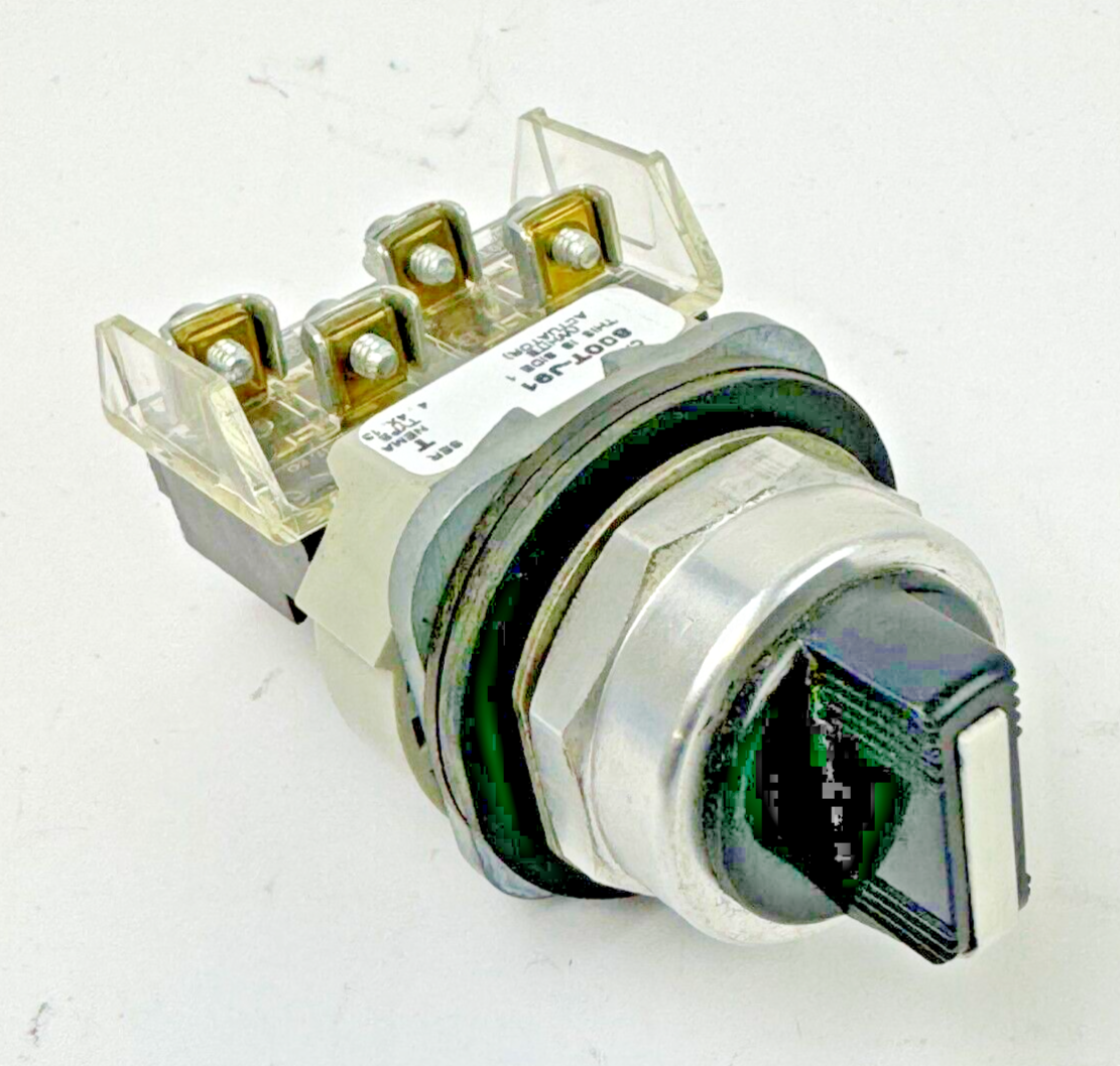 ALLEN-BRADLEY - 800T-J91 SER. T - SELECTOR SWITCH W/ 800T-XA SER. D BLOCK