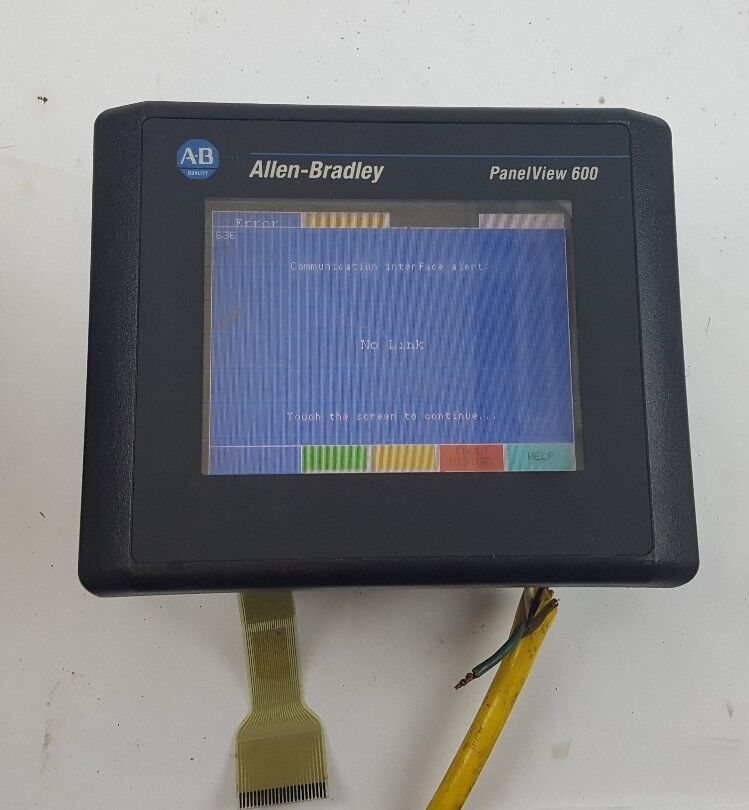 Allen Bradley Panelview 600 2711-T6C20L1 SER B 4.46 color touchscreen ethernet