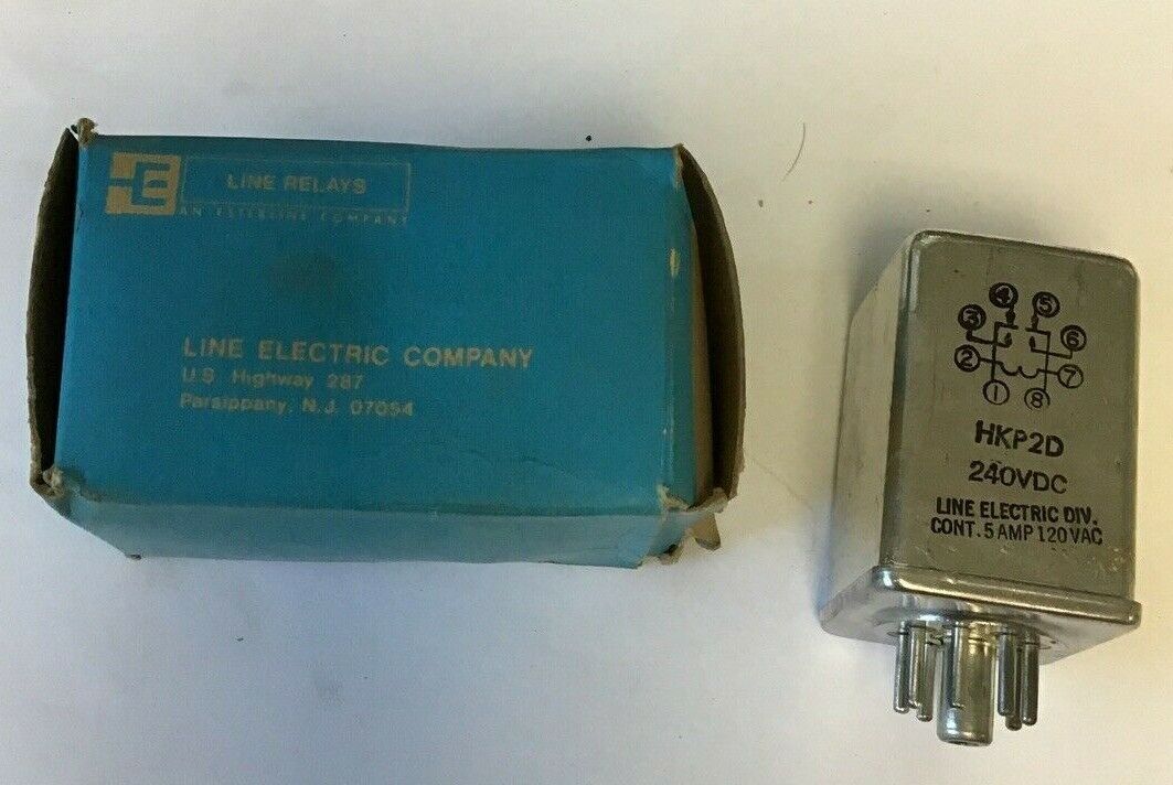 LINE ELECTRIC HKP2D 240VDC RELAY 5AMP 120VAC