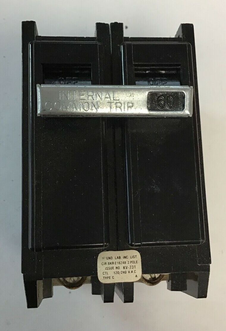 SYLVANIA/CHALLENGER C260 CIRCUIT BREAKER 120/240VAC TYPEC 2POLE ***LOTOF3***