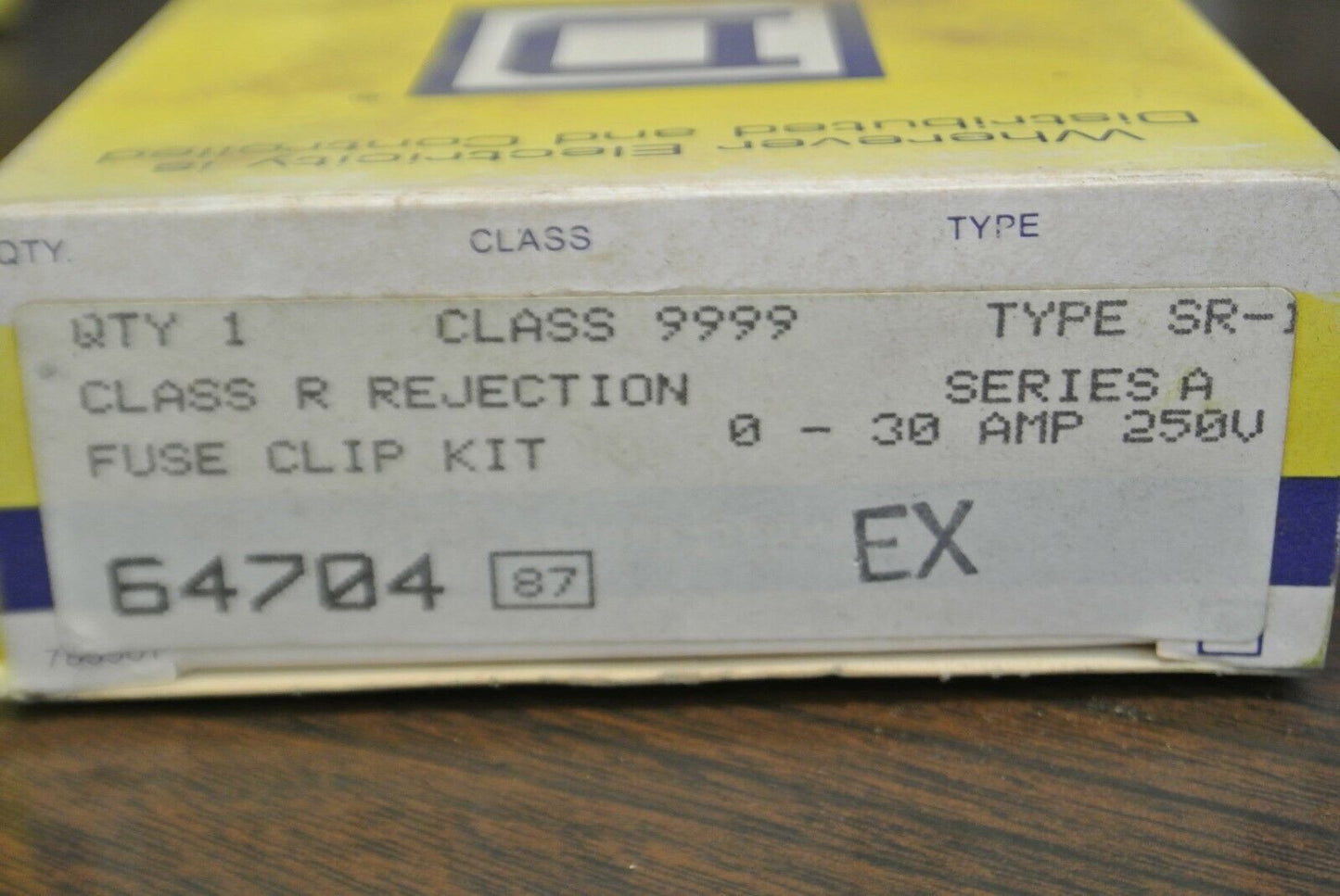 SQUARE D 9999 SR-1 CLASS R FUSE CLIP KIT / 250V, 0-30A / NEW SURPLUS