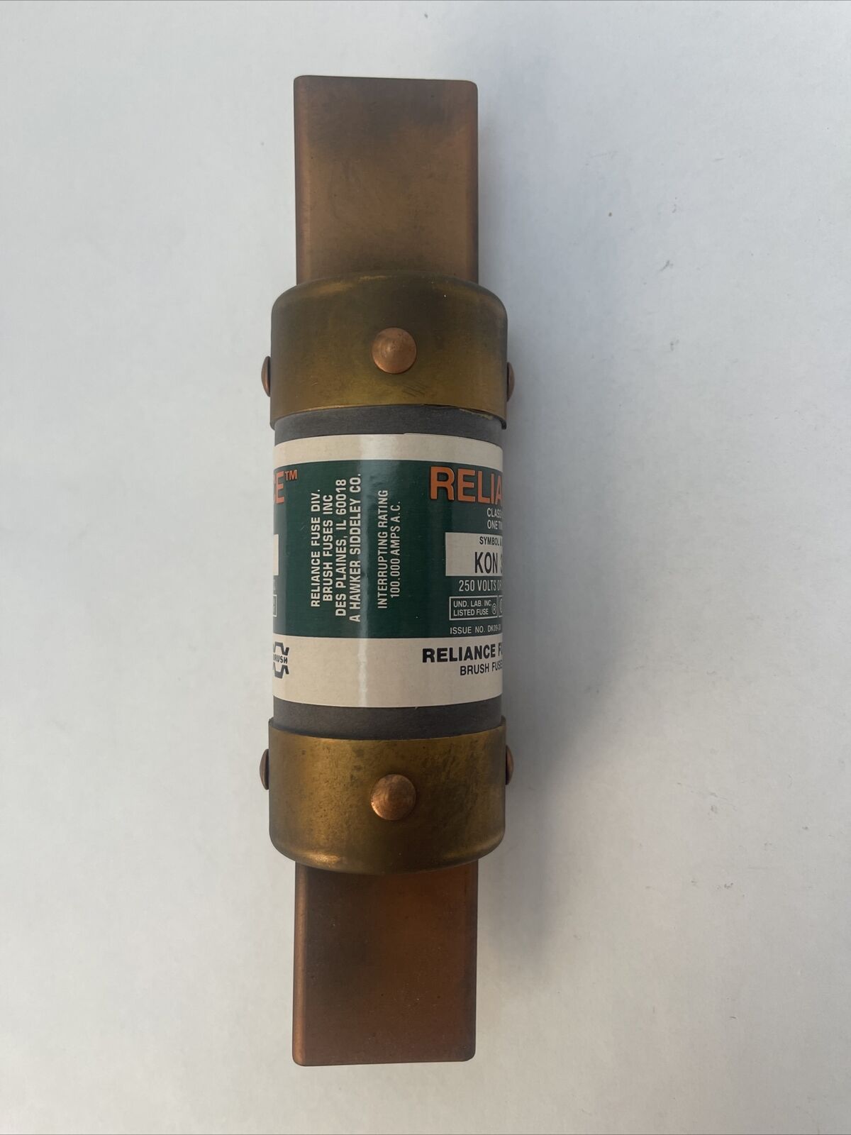 BRUSH RELIANCE KON300 ONE TIME CLASS RK5 FUSE 250VAC 300AMP