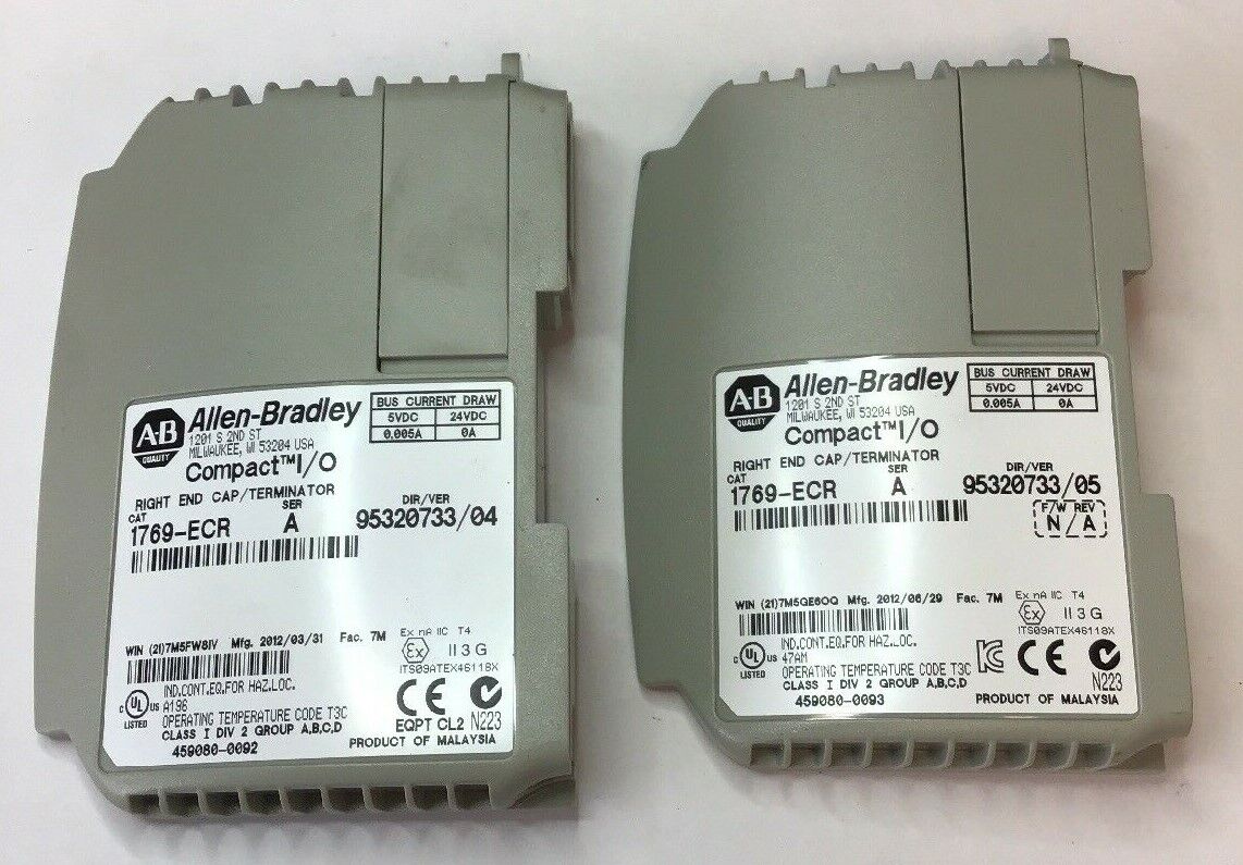 ALLEN BRADLEY 1769-ECR SER.A COMPACT I/O RIGHT END CAP/TERM. 24VDC***LOTOF2***