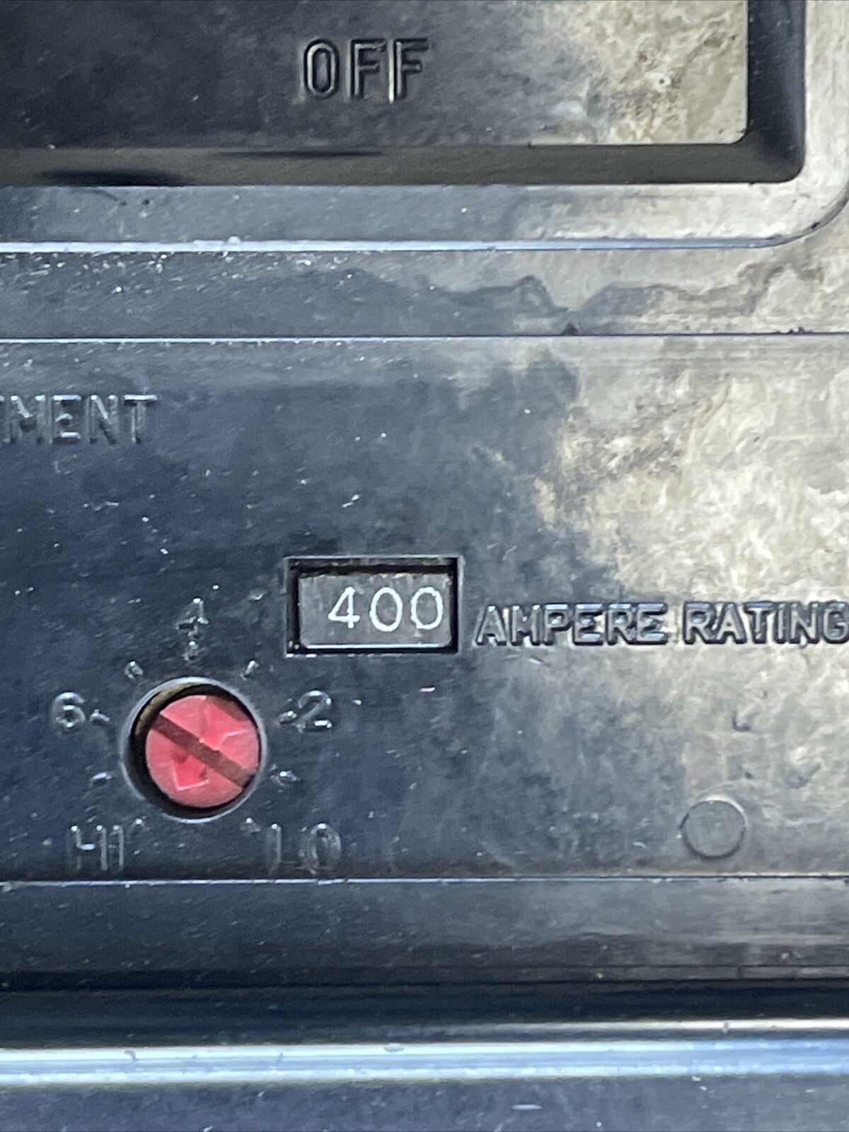 WESTINGHOUSE NB3800PF 600VAC 800A 3P 2610D80G02 MAGNETIC TRIP ADJUSTMENT 400A
