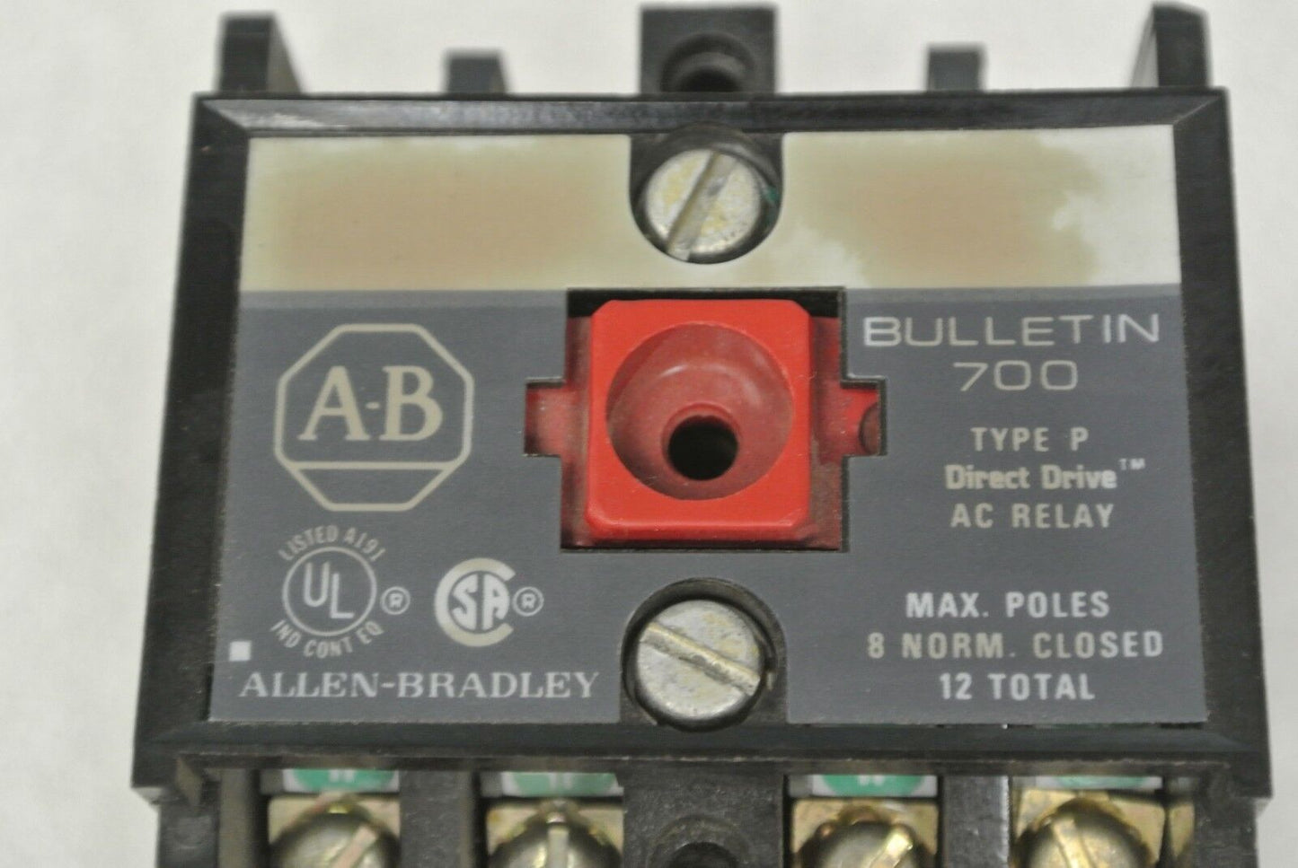 ALLEN-BRADLEY 700-P400A1 Ser. A - AC CONVERTIBLE CONTACT CONTROL RELAY /