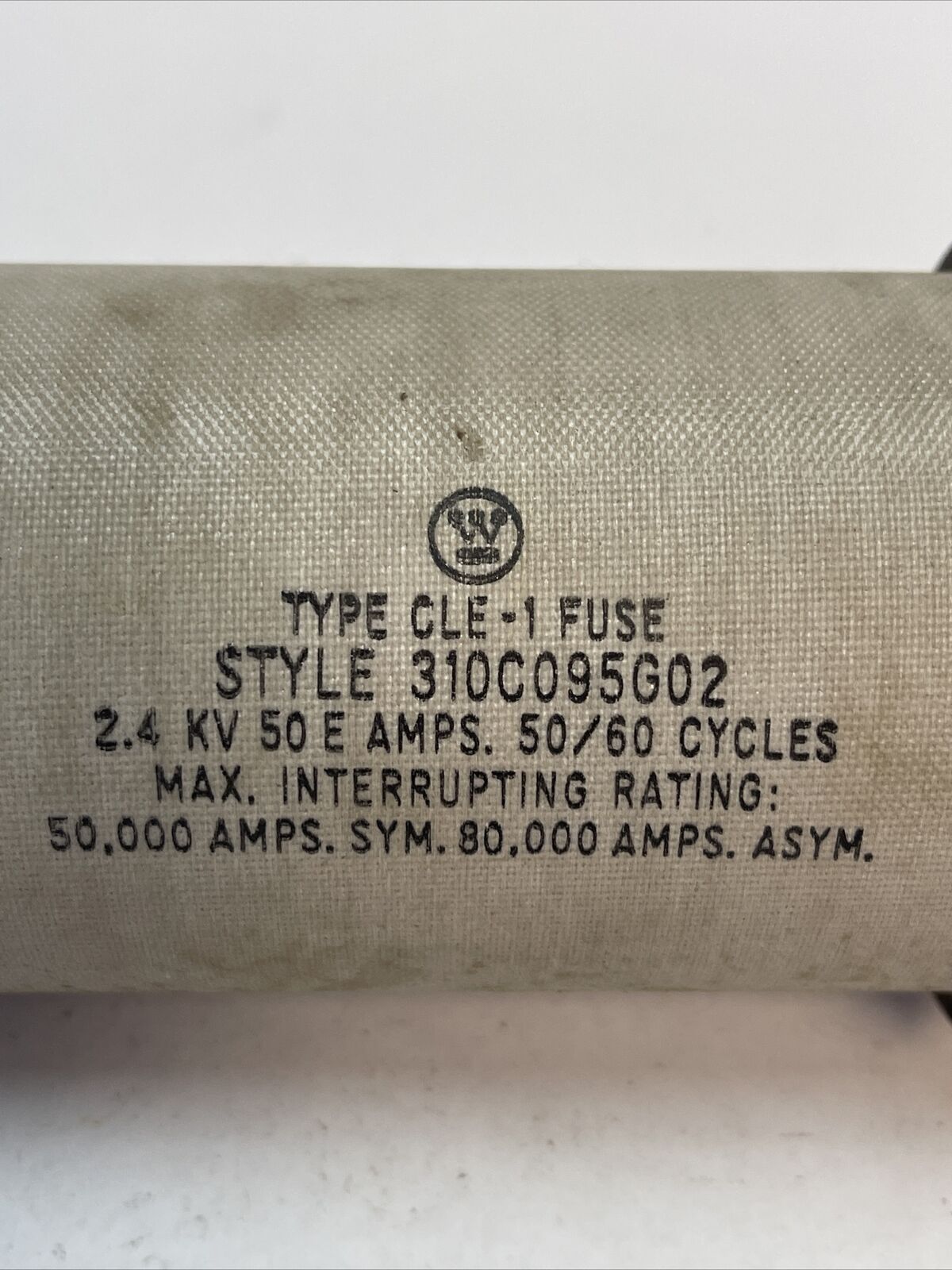 WESTINGHOUSE 310C095G02 TYPE CLE-1 FUSE 2.4KV 50E AMP 50/60CYCLES