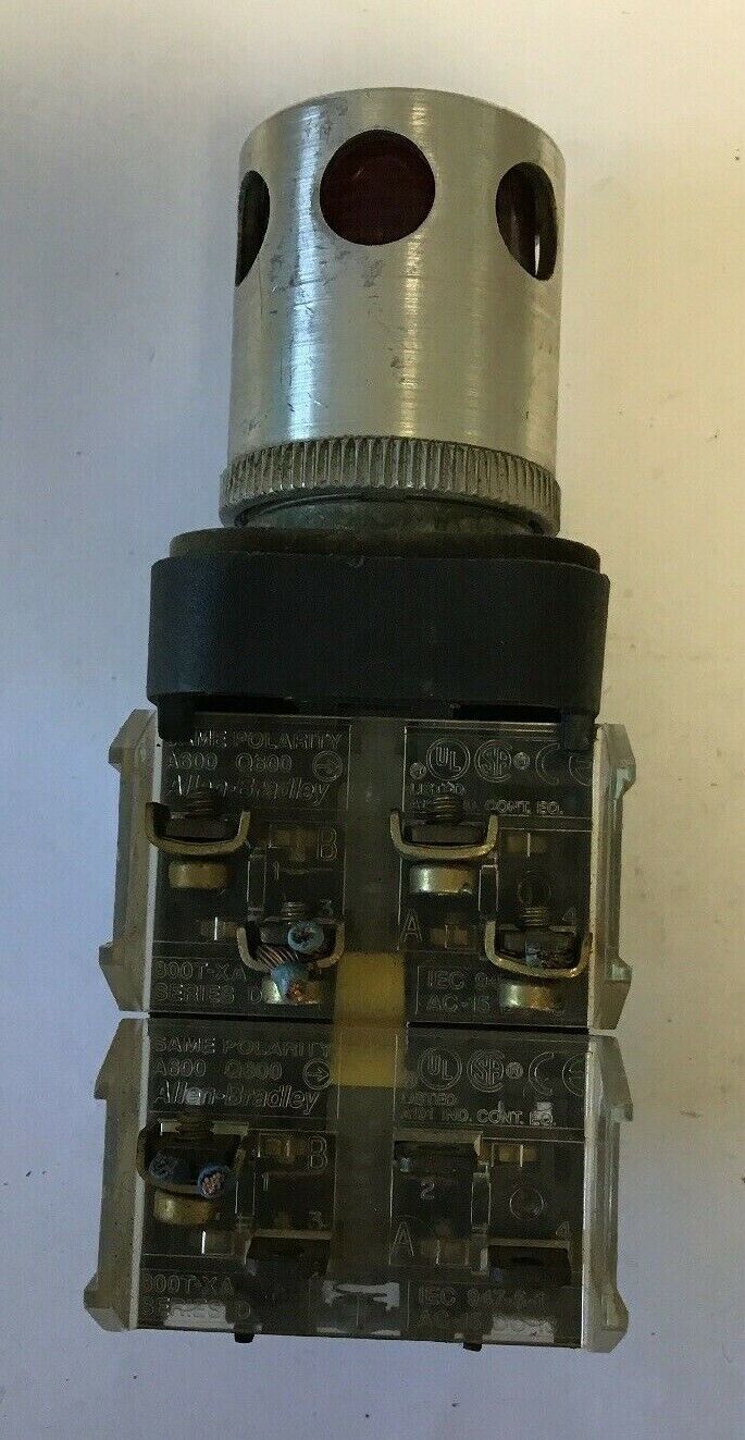 ALLEN BRADLEY 800T-QB24 SER T 24VAC/VDC PUSH BUTTON RED