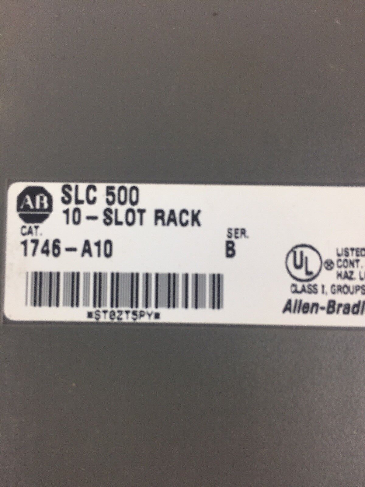ALLEN BRADLEY 1746-A10 SLOT RACK SER B