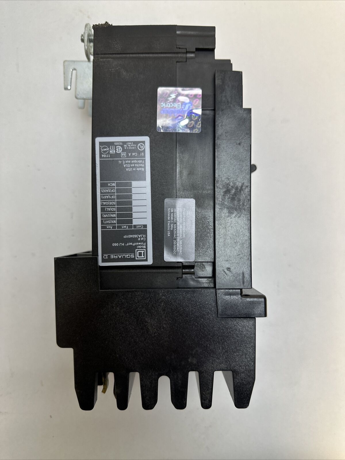 SQUARE D HJA36040YP POWER PACT CIRCUIT BREAKER 40A 600VAC 250VDC 3POLE