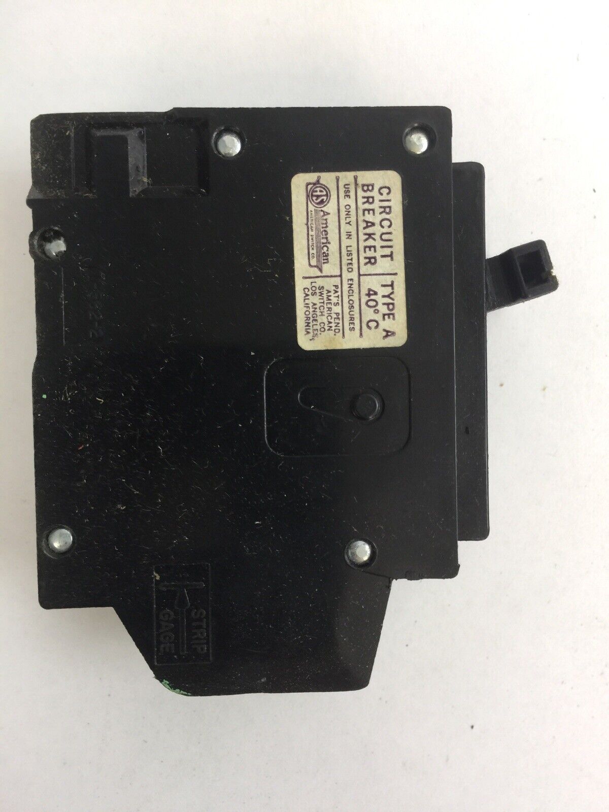 AMERICAN SWITCH A-1515 CIRCUIT BREAKER 15/15A 2P 120/240VAC TYPE A ***lotof2***