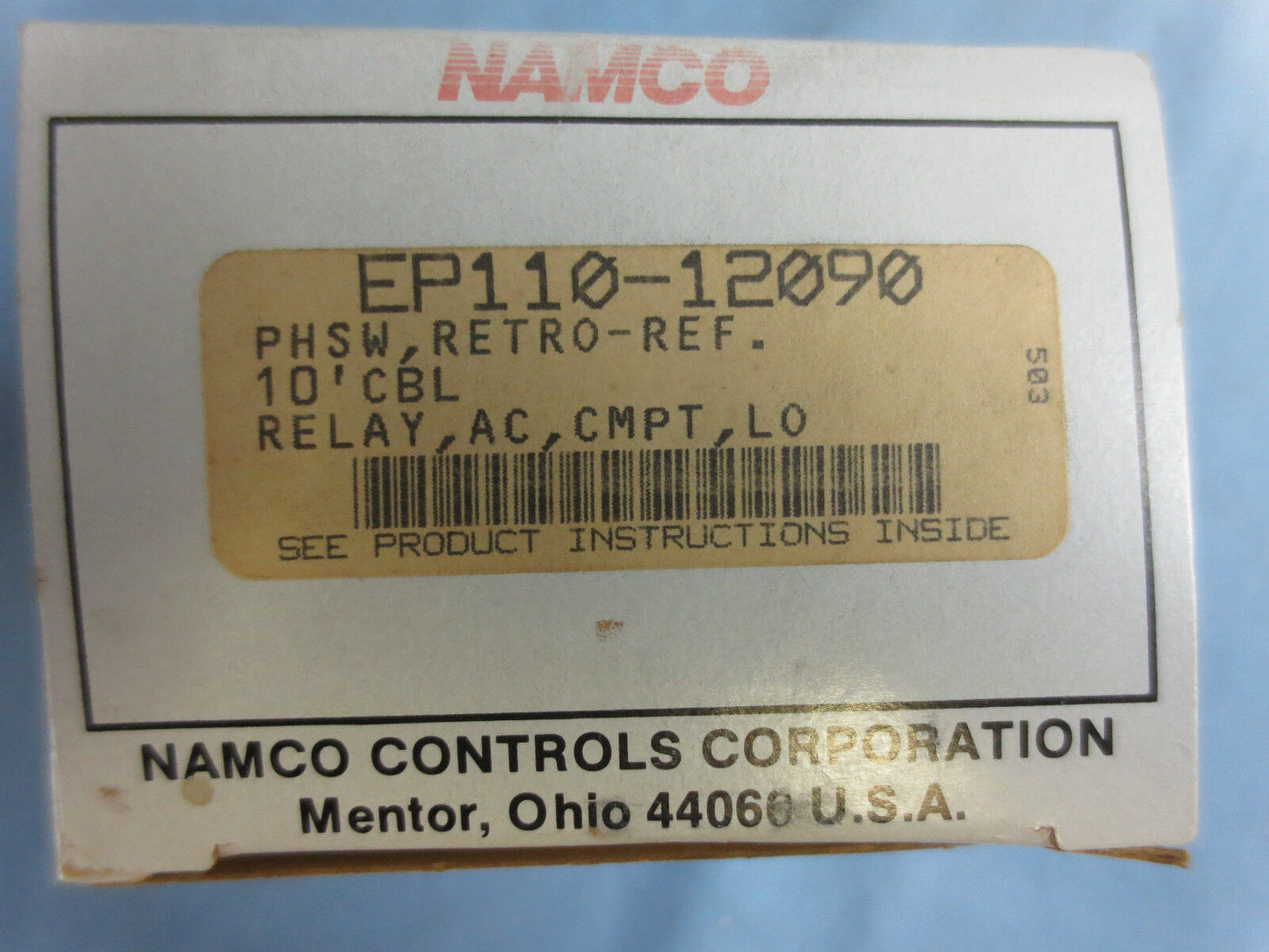 NAMCO EP110-12090 - PHOTOELECTRIC RETRO-REFLECTIVE SENSOR - NEW SURPLUS
