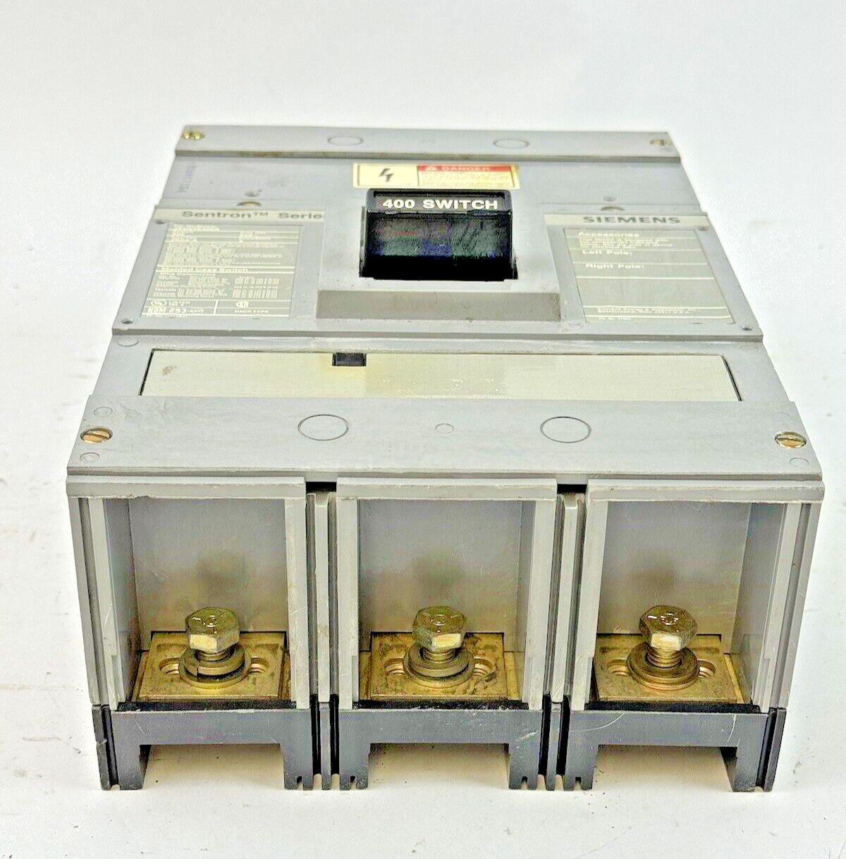 SIEMENS - JXD63S400A - SENTRON MOLDED CASE SWITCH - 3 POLE/400A/600VAC/JXD6-A