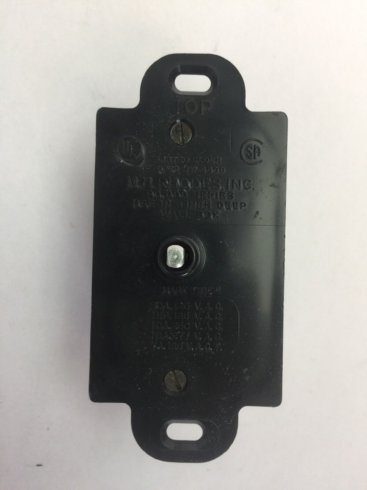 MARKTIME 90008 WALL BOX TIME SWITCH 60 MIN OFF TYPE WITHOUT HOLD 22A 125VAC 1HP