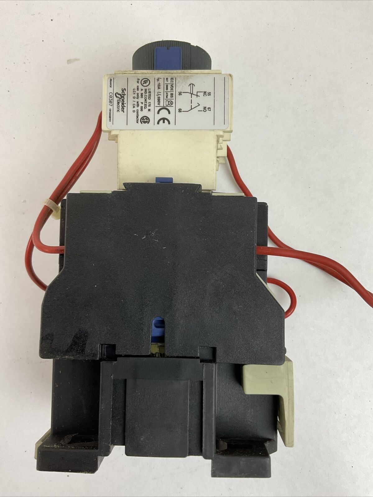 TELEMACANIQUE LC1D3210 CONTACTOR 24V 50/60HZ COIL LA2DS2 CONTACT BLOCK