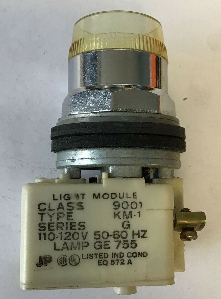 SQUARE D 9001K1L-1 ILL. PUSH BUTTON 120V SER.F CLEAR CAP