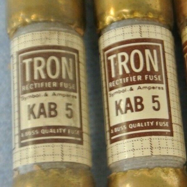 LOT of 7 / BUSS RECTIFIER FUSES / KAB-2, KAB-5, KAB-10, KAB-30 / NEW SURPLUS