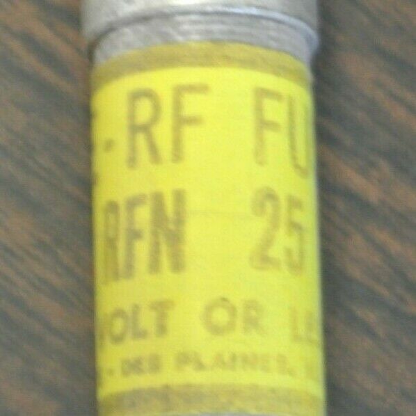 LOT of 3 / ECONOMY RFN25 TYPE RF FUSE / 25A / 250V / NEW SURPLUS