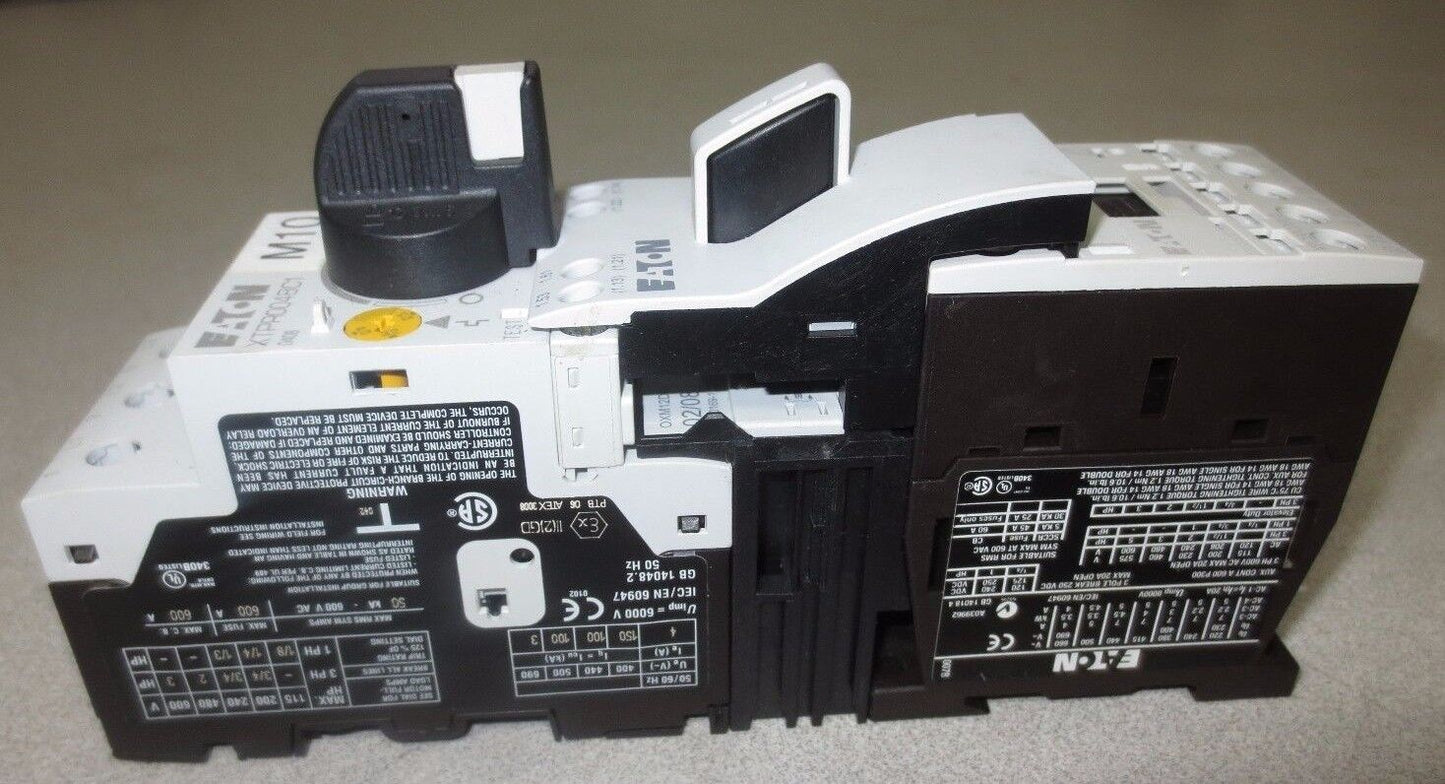 EATON XTPR004BC1 STARTER + XTCE007B10 CONTACTOR + OXM12DM + XTPAXFA11 AUX CONTAC