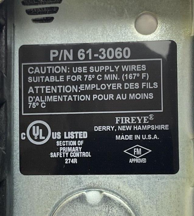 FIREYE 61-3060 CLOSED WIRING BASE M SERIES