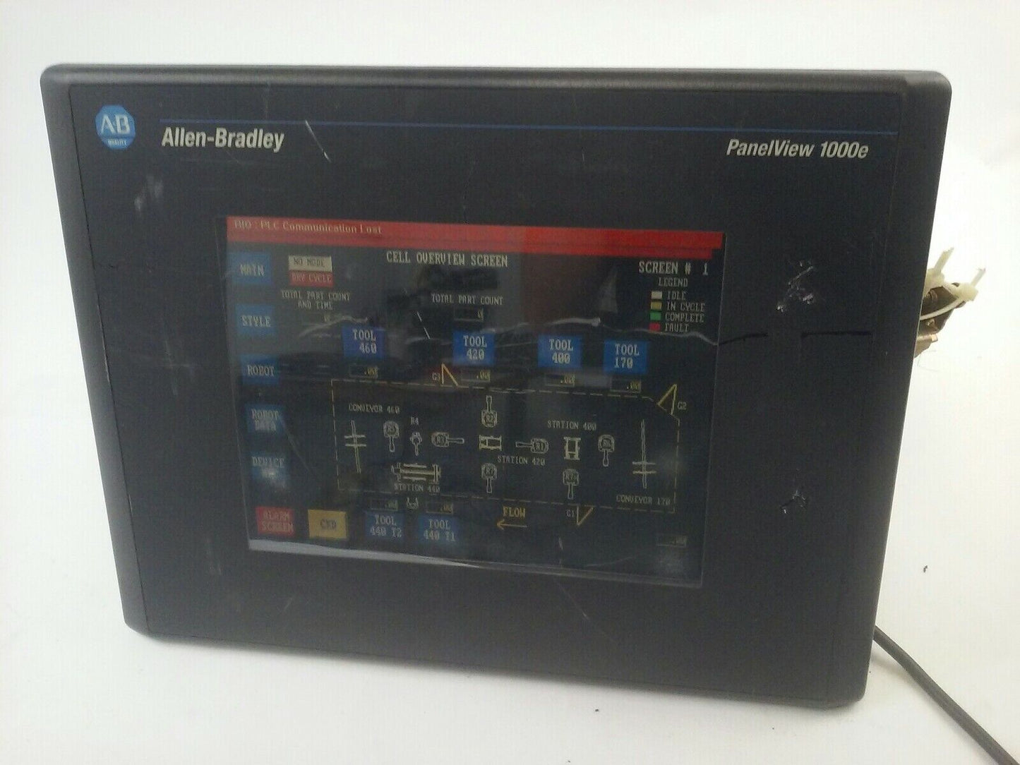 ALLEN BRADLEY 2711E-T10C6 SER. D REV. A PANELVIEW 1000E TERMINAL FRN 5.14