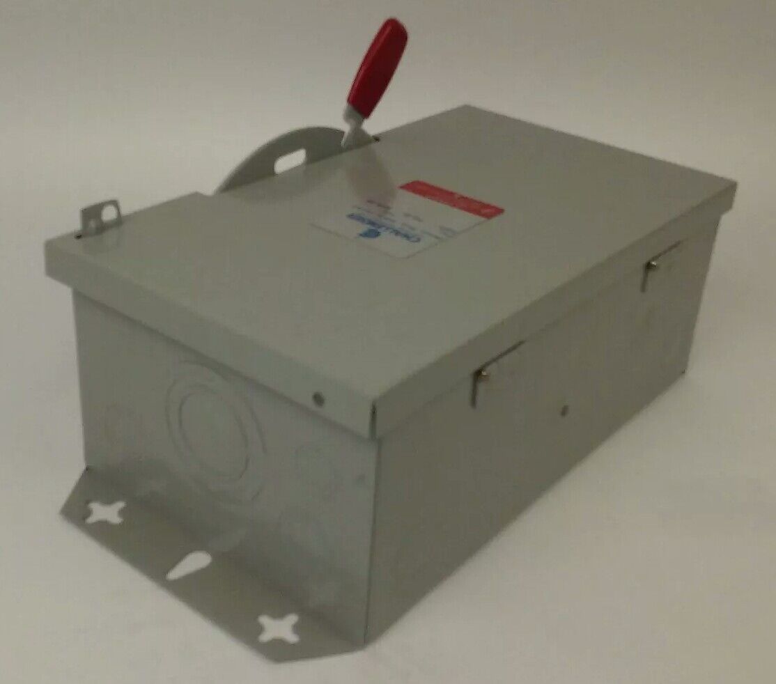 CHALLENGER HD361NFC MODEL 0 SAFETY SWITCH 3P 30A 600VAC 20HP NON-FUSIBLE NEMA 1
