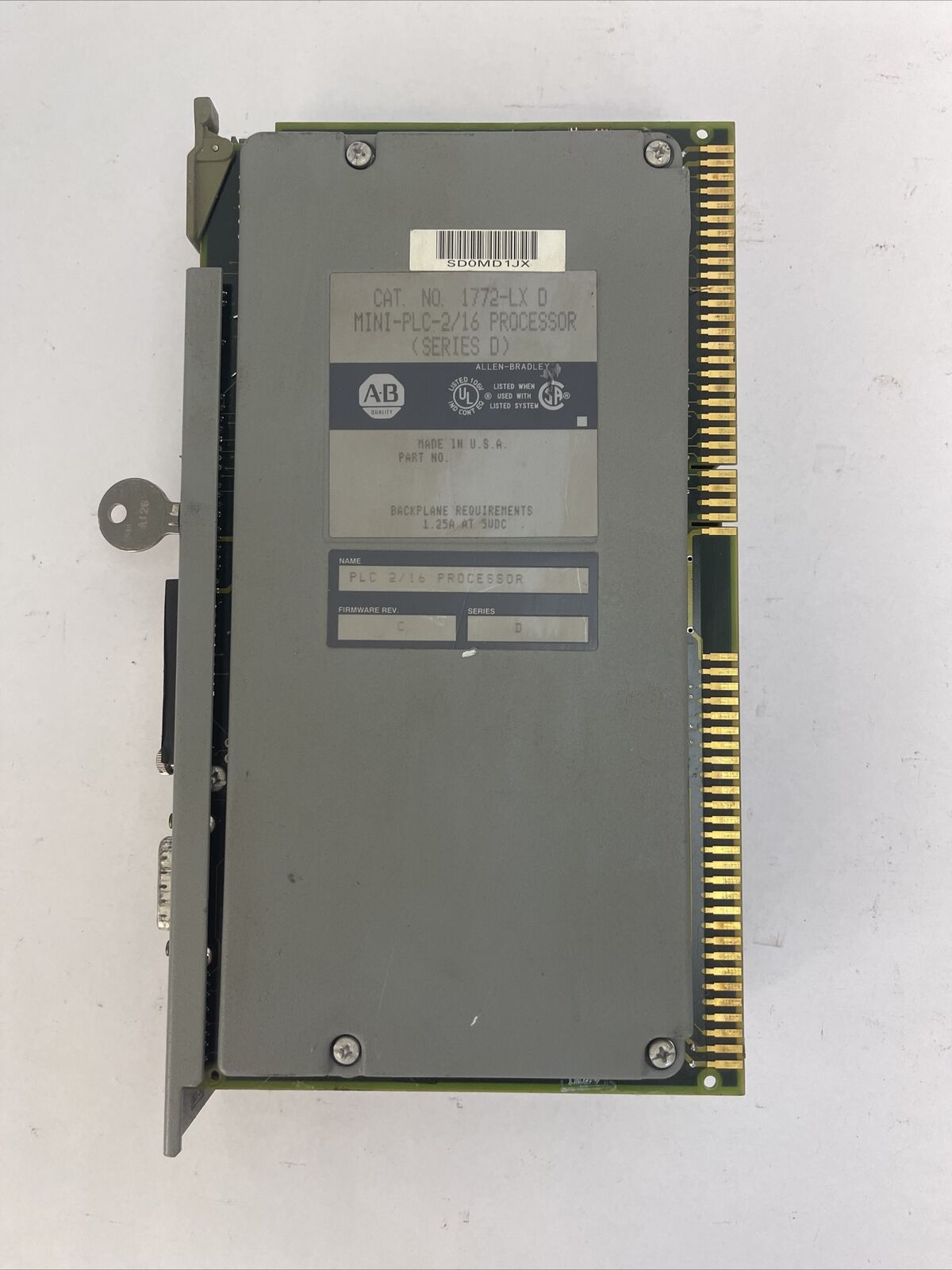 ALLEN BRADLEY 1772-LX MINI-PLC-2/16 PROCESSOR SER D FIRMWARE REV C 1.25A @ 5VDC