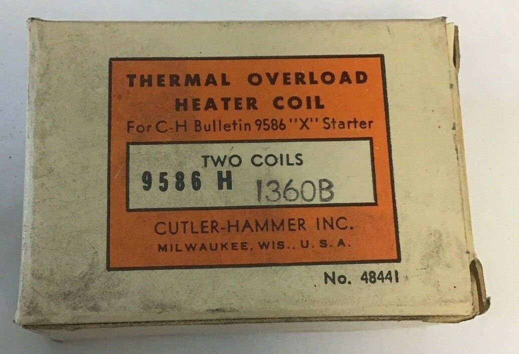 CUTLER HAMMER 9586H1360B THERMAL OVERLOAD HEATER COIL***LOTOF5***