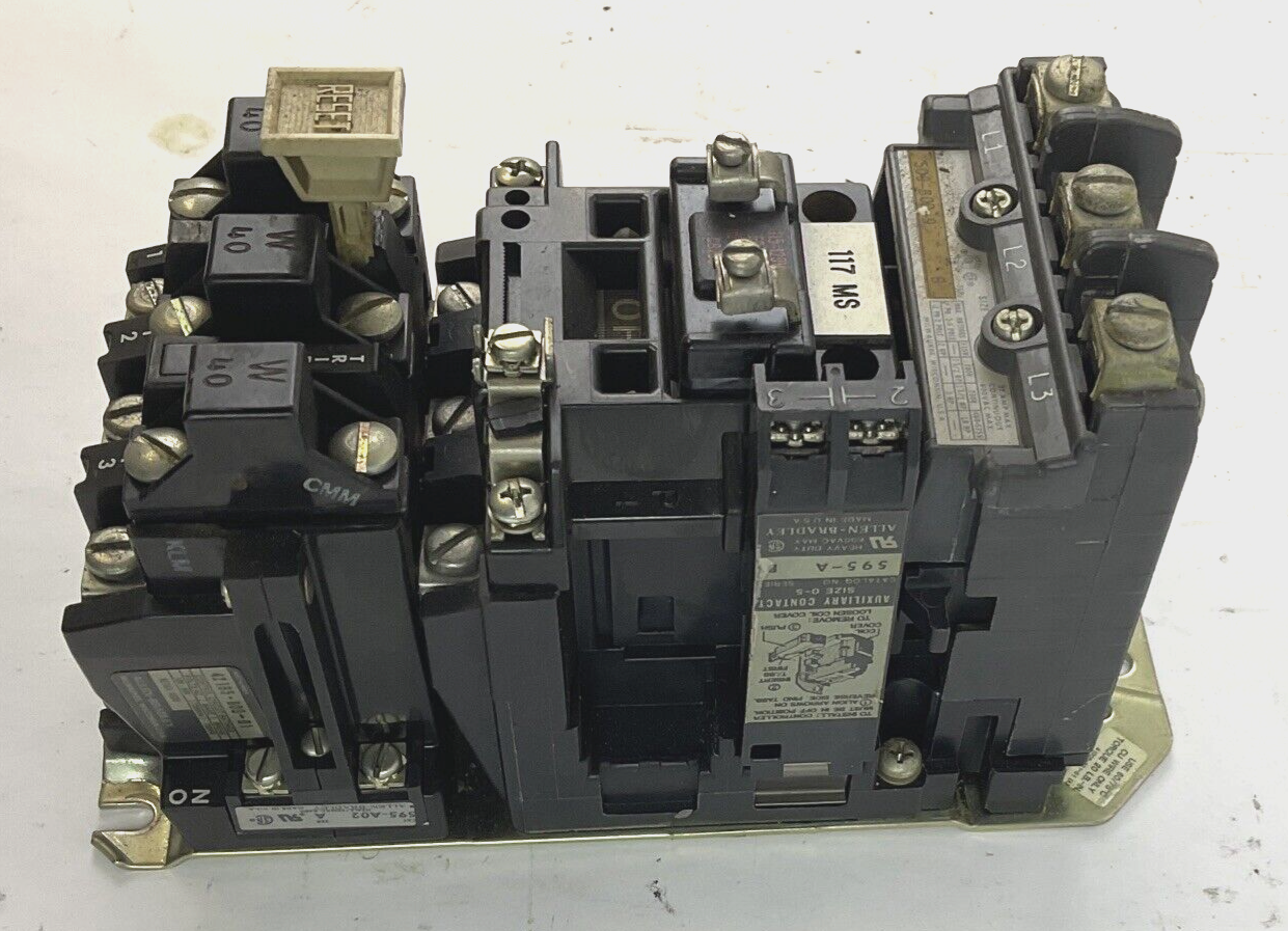 ALLEN BRADLEY 509-BOD-9 STARTER SIZE1 SER.B CB236COIL 595A AUX 10HP W40 HEATER