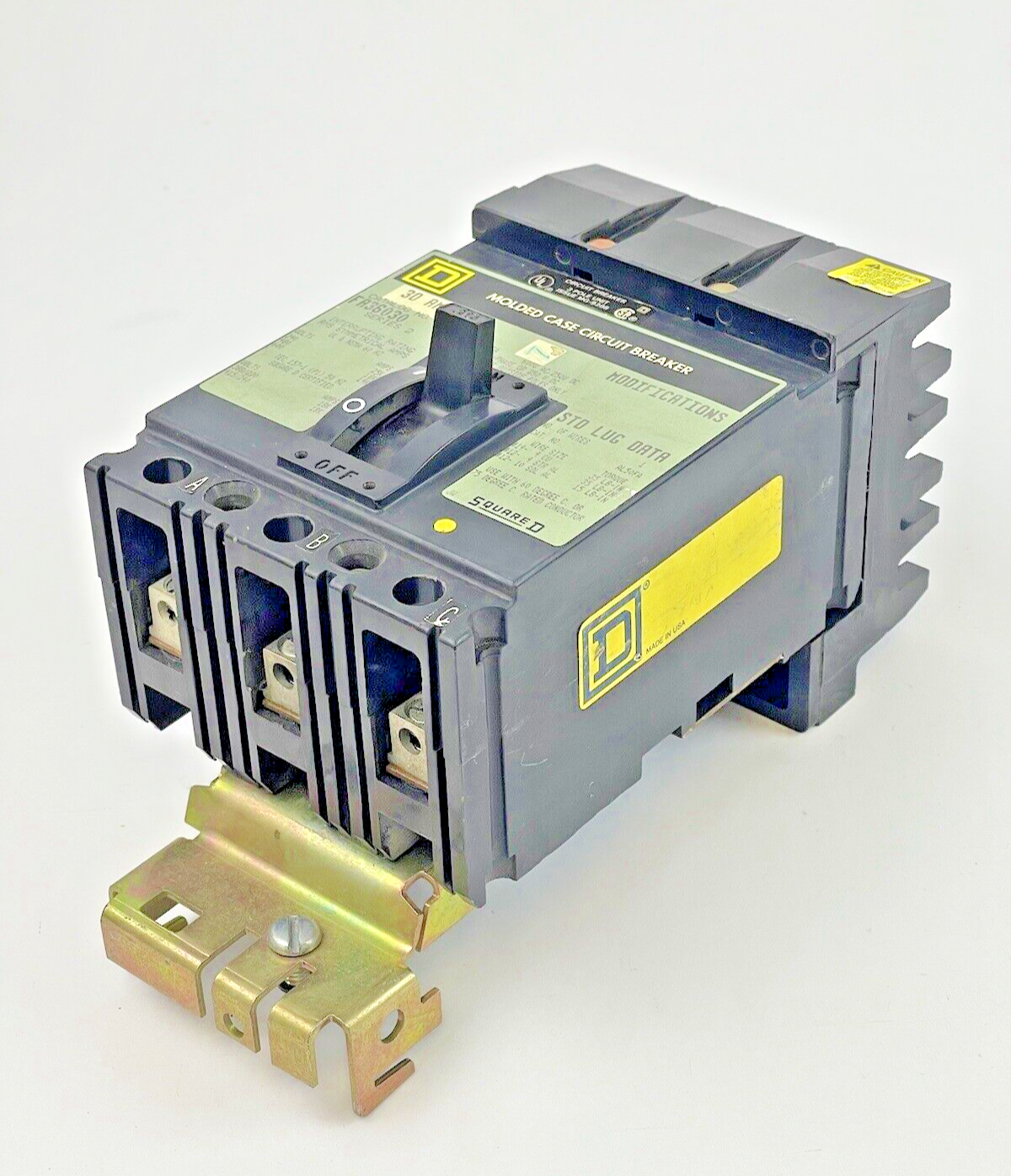 SQUARE D - FA36030 -I LINE BOLT-ON CIRCUIT BREAKER - 30 AMP, 3 POLE, 600 VAC