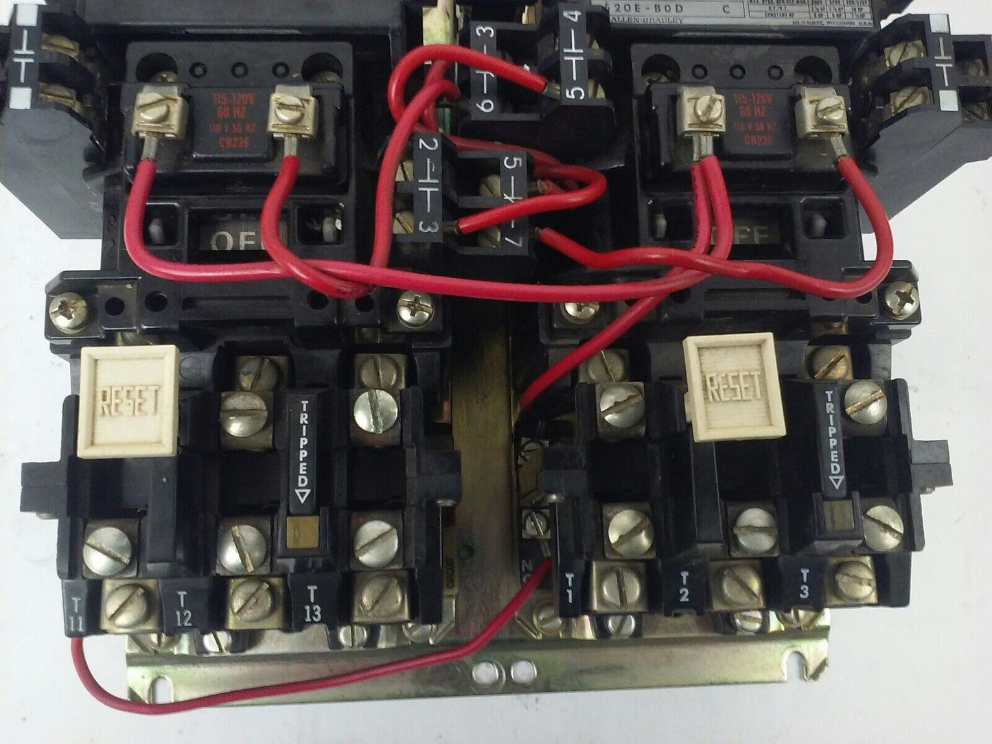 ALLEN BRADLEY, 520E-BOD , SER. C, STARTER, SIZE 1, 600V, 27A, 3PH, 120V COIL