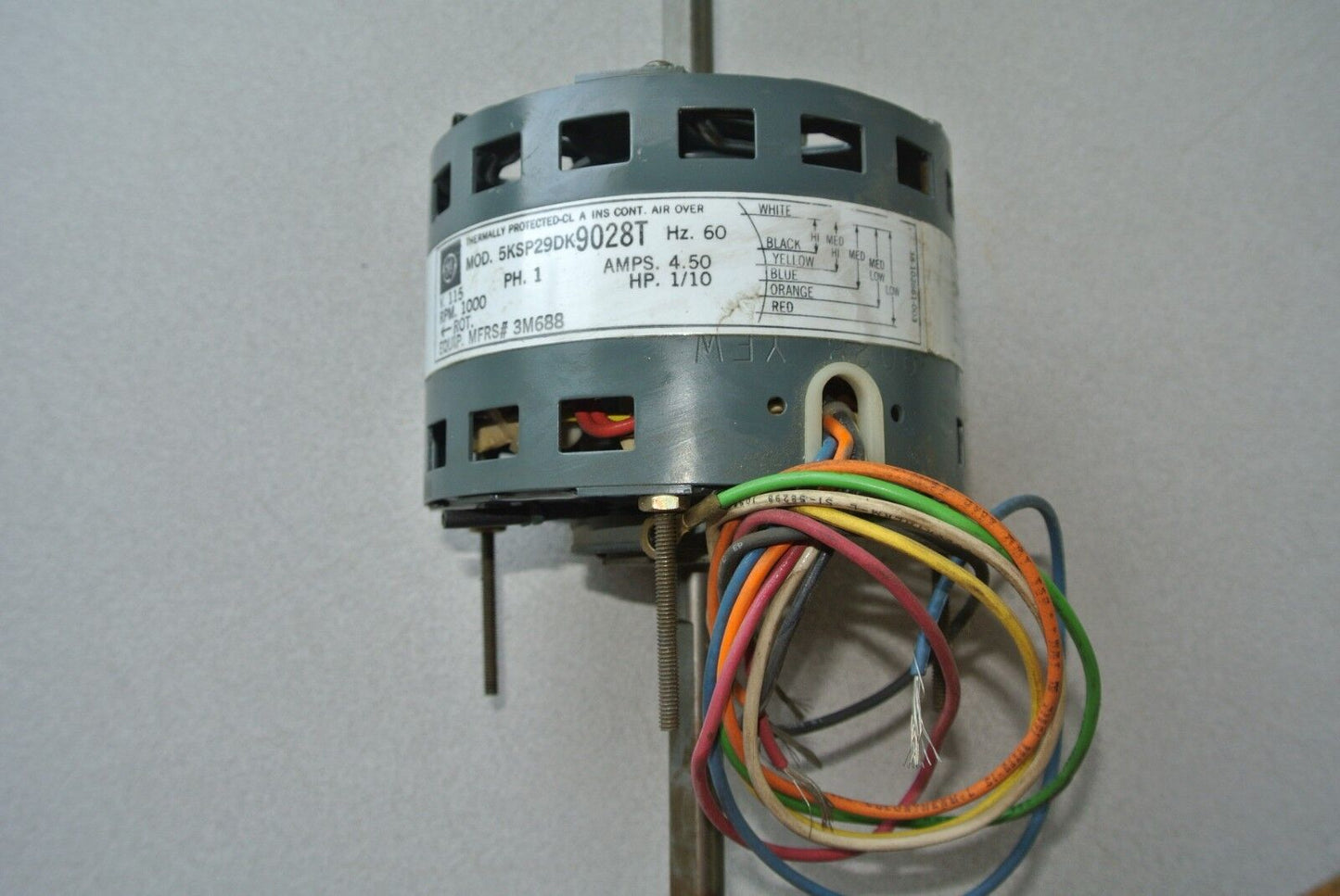 GE 5KSP29DK9028T ELECTRIC MOTOR - 115V, 60Hz, 1 PHASE , 1000 RPM, 4.5A, 1/10HP