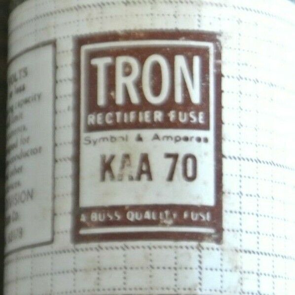 BOX of 5 / BUSSMANN / TRON KAA70 RECTIFIER FUSES / 130V / 70A / NEW SURPLUS