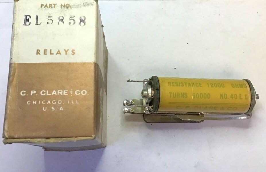 CLARE EL5858 RELAY RESISTANCE 12000 OHMS