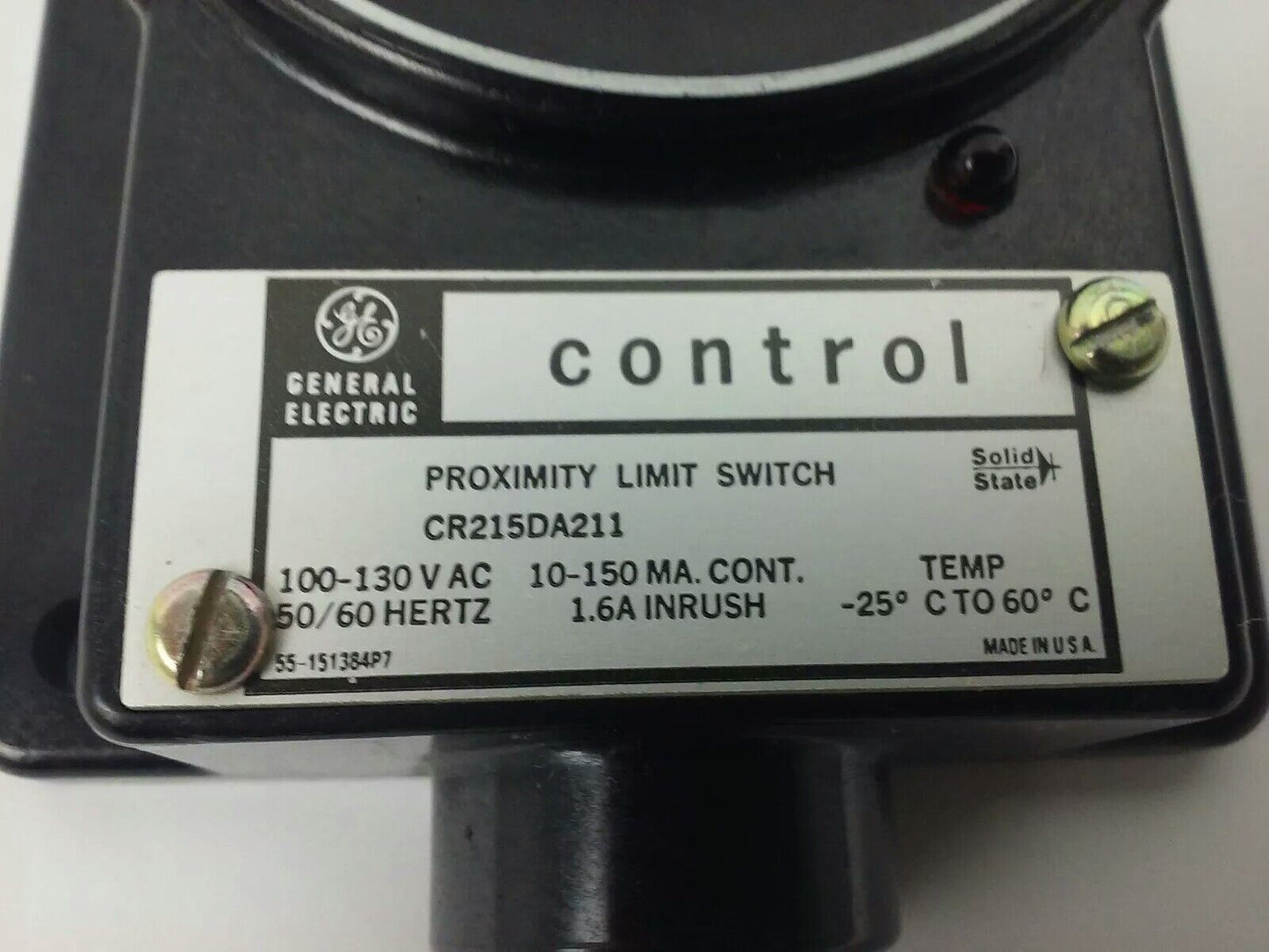GENERAL ELECTRIC, CR215DA211, PROXIMITY LIMIT SWITCH, 115V 50/60HZ, CR215D, NEW