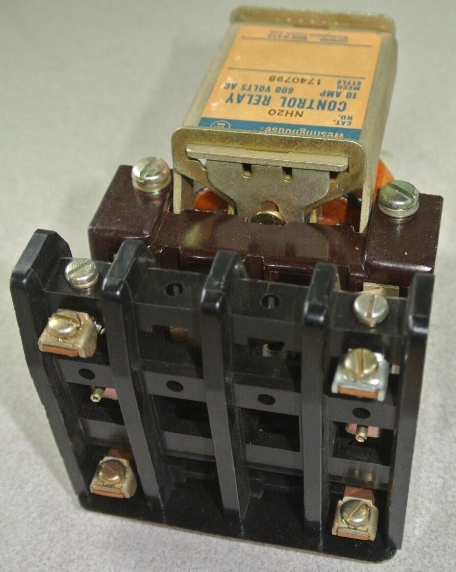 WESTINGHOUSE NH20A CONTROL RELAY - 600V, 10A - 120V COIL - NEW SURPLUS - NH20