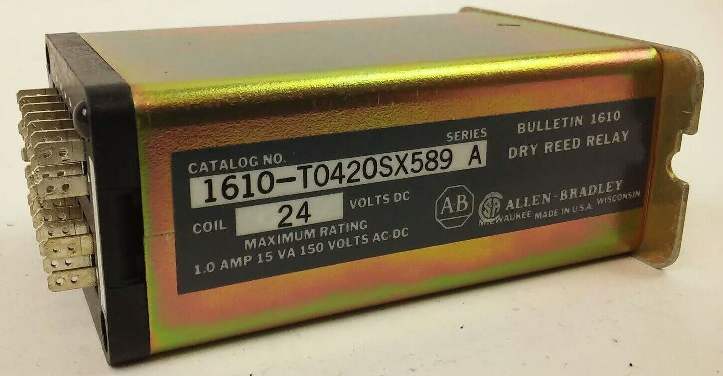 ALLEN BRADLEY, 1610-T0420SX589, SER. A, DRY REED RELAY, 24VDC, 1A, 15VA, NEW