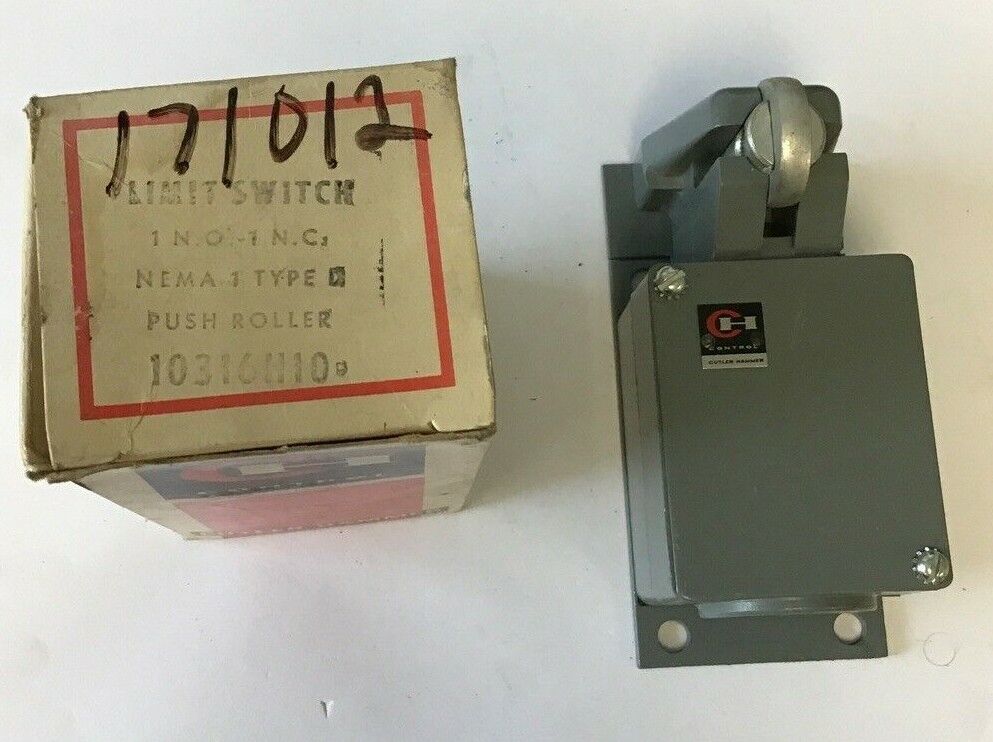 CUTLER HAMMER 10316H10D LIMIT SWITCH 1N.O.-1N.C. PUSH ROLLER