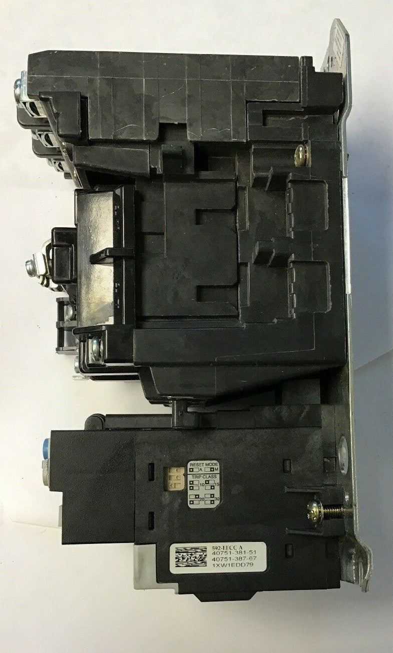 ALLEN-BRADLEY 509-BO*-E1+ SIZE 1 STARTER 120 V COIL W/592-EECC W/595-A SER.C