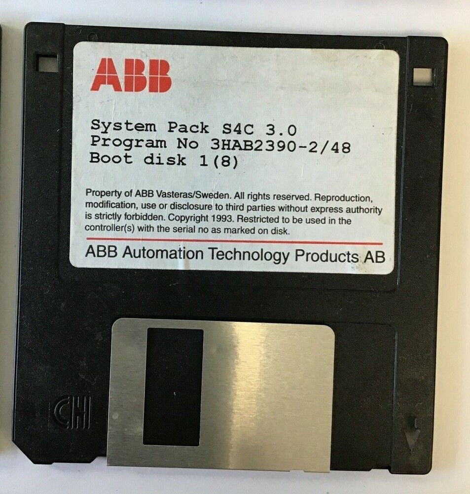ABB SYSTEM PACK S4C 3.0 PROG.# 3HAB2390-2/48 BOOT DISCS 1-4